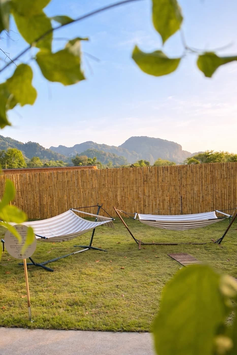 The grounding and sunbath lawn at Growth Club